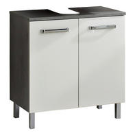 WASCHBECKENUNTERSCHRANK 60/62/33 cm  - Chromfarben/Weiß, Design, Holzwerkstoff/Metall (60/62/33cm) - Xora