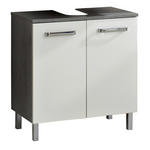 WASCHBECKENUNTERSCHRANK 60/62/33 cm  - Chromfarben/Weiß, Design, Holzwerkstoff/Metall (60/62/33cm) - Xora