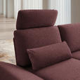 ECKSOFA  in Flachgewebe Bordeaux  155/234 cm  - Bordeaux/Schwarz, Design, Textil/Metall (155/234cm) - Dieter Knoll