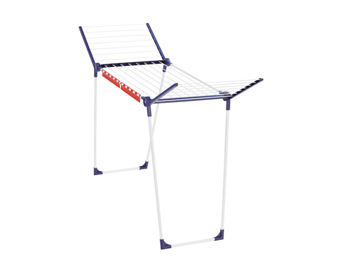 STANDTROCKNER PEGASUS 160 SOLID SLIM 55/173/107 cm  - Blau/Weiß, Basics, Kunststoff/Metall (55/173/107cm) - Leifheit