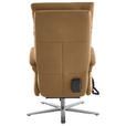 RELAXSESSEL in Leder Honig  - Edelstahlfarben/Honig, Design, Leder/Metall (70/124/85cm) - Cantus