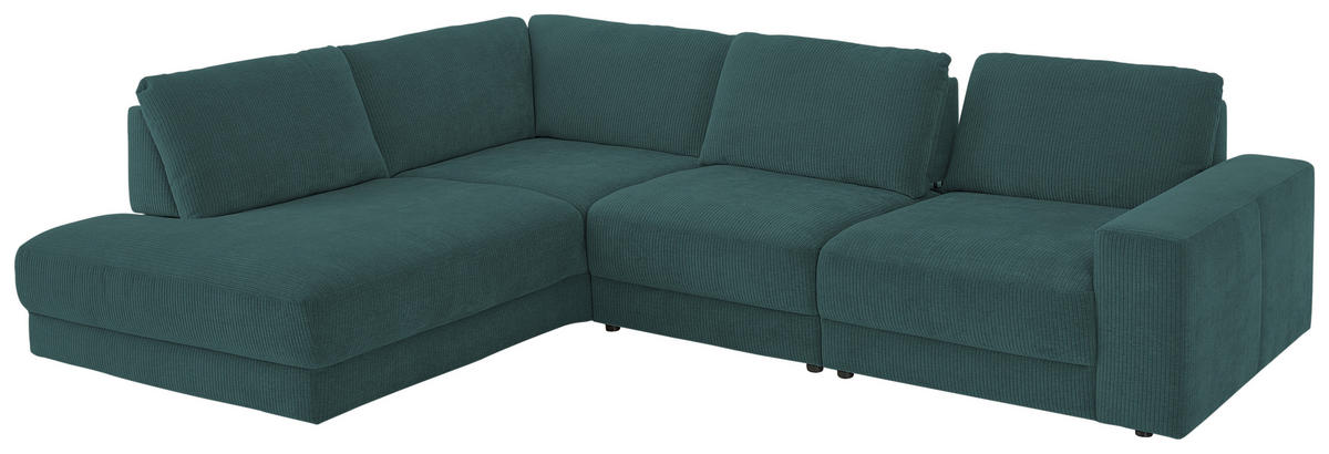 ECKSOFA in Chenille, Jacquard Opal  242/316 cm  - Opal/Schwarz, Design, Kunststoff/Textil (242/316cm) - Niels Andersson