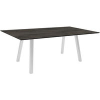 GARTENTISCH Kunststoff Grau rechteckig  - Silberfarben/Grau, MODERN, Kunststoff/Metall (180/100/75cm) - Stern