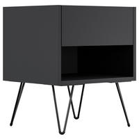 NACHTTISCH 41,2/50/35,6 cm  - Graphitfarben/Schwarz, Basics, Holzwerkstoff/Metall (41,2/50/35,6cm) - MID.YOU