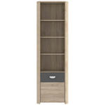 REGAL Anthrazit, Sonoma Eiche  - Eichefarben/Anthrazit, Basics, Holzwerkstoff (59/194/41cm) - Carryhome