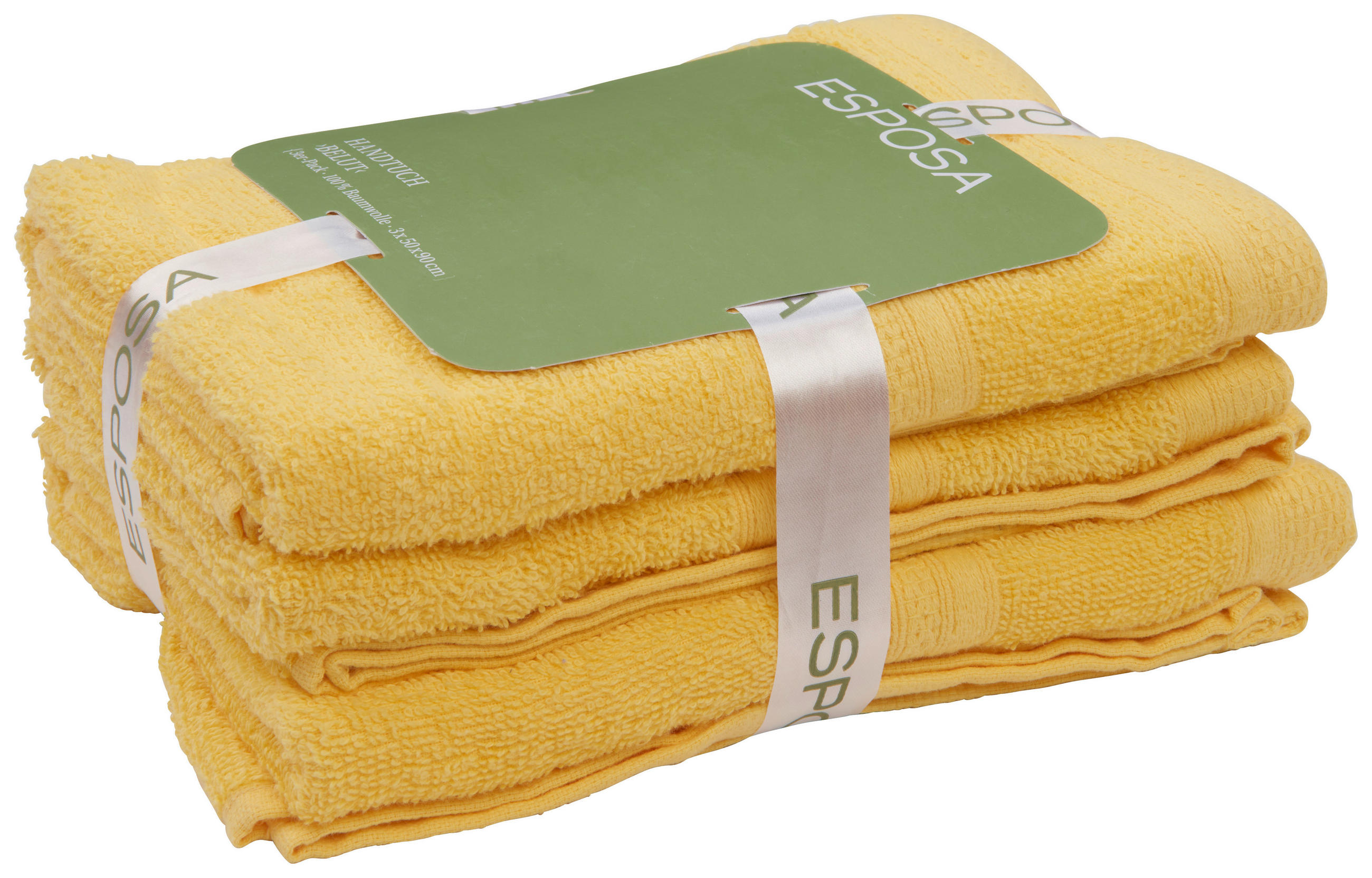 HANDTUCHSET Gelb  - Gelb, Konventionell, Textil (50/90cm) - Esposa