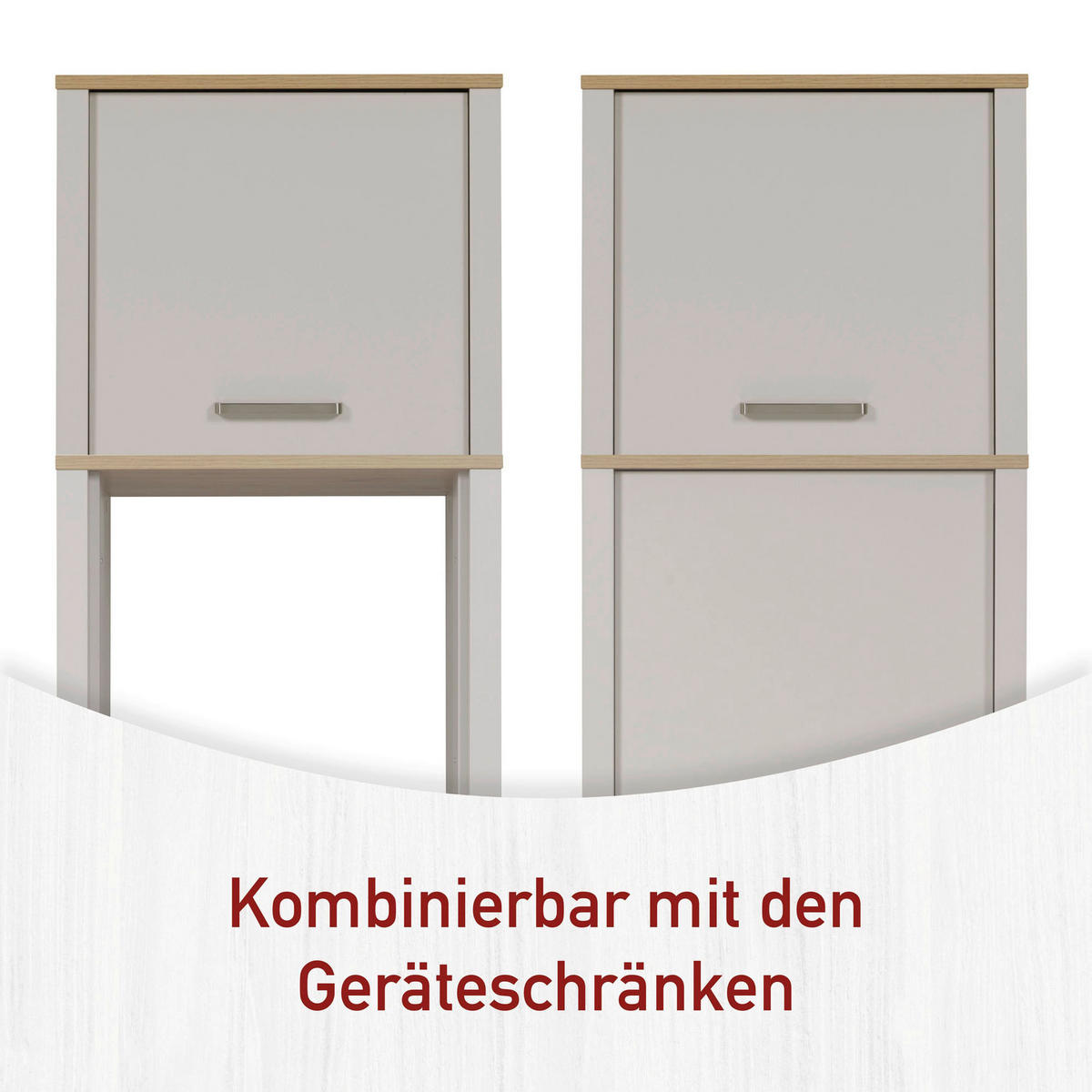 AUFSATZSCHRANK 70/60/60 cm  in  - Kaschmir/Silberfarben, ROMANTIK / LANDHAUS, Holzwerkstoff/Metall (70/60/60cm) - home24
