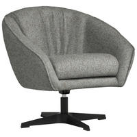 SESSEL in Bouclé Grau  - Schwarz/Grau, Design, Textil/Metall (80/78/80cm) - Stylife