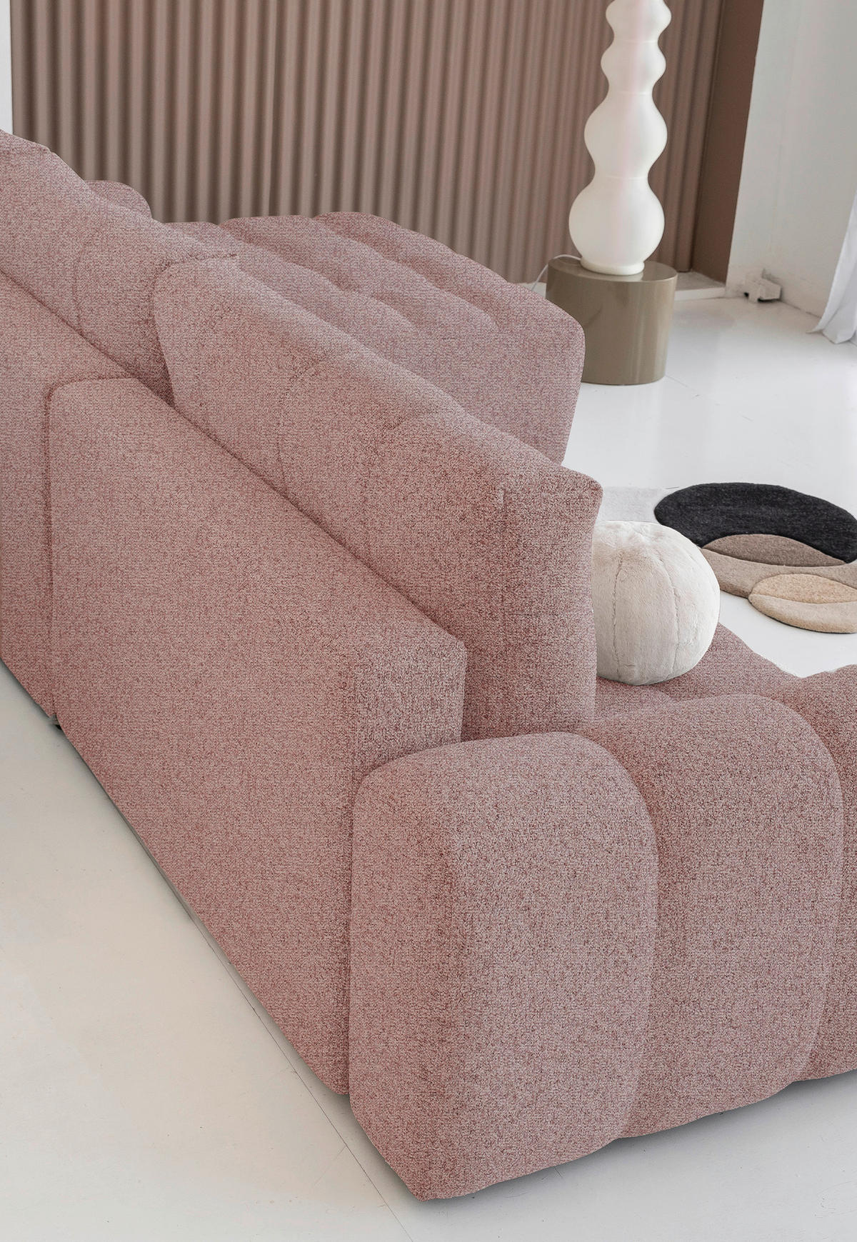 ECKSOFA  in Rot  268/184 cm  - Rot/Schwarz, Design, Kunststoff/Textil (268/184cm) - MID.YOU