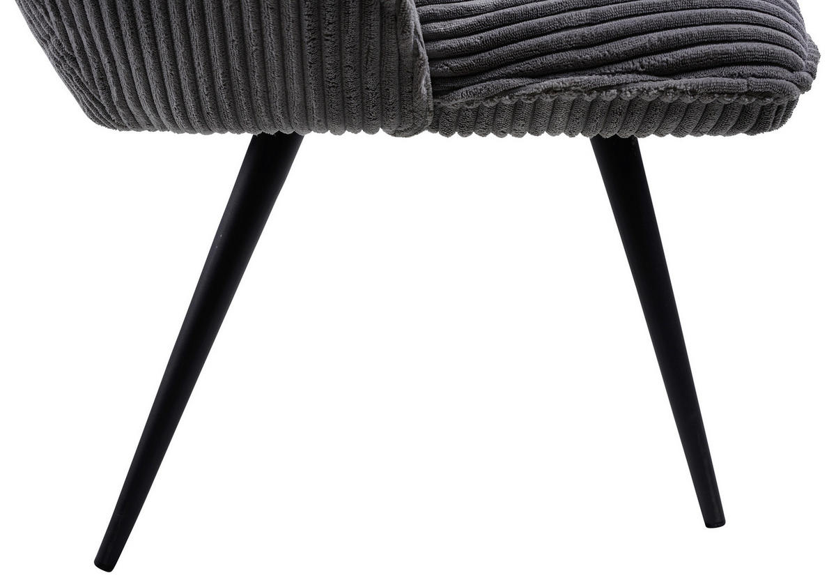 KLOP, kovina, tekstil siva  - črna/siva, Moderno, kovina/tekstil (163/67/85cm) - MID.YOU