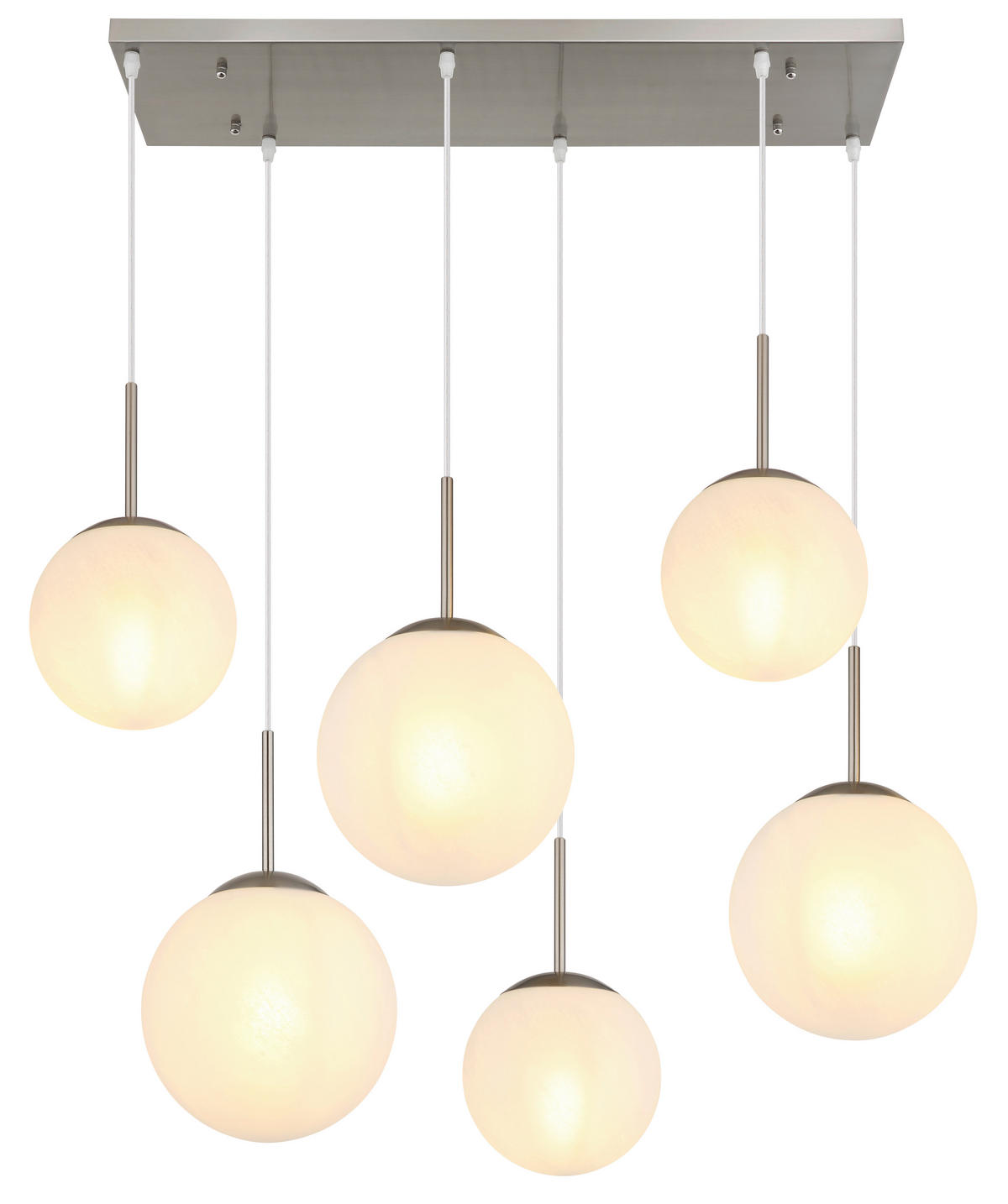 HÄNGELEUCHTE KOP 93,5/43/120 cm   - Transparent/Weiß, Design, Glas/Kunststoff (93,5/43/120cm)