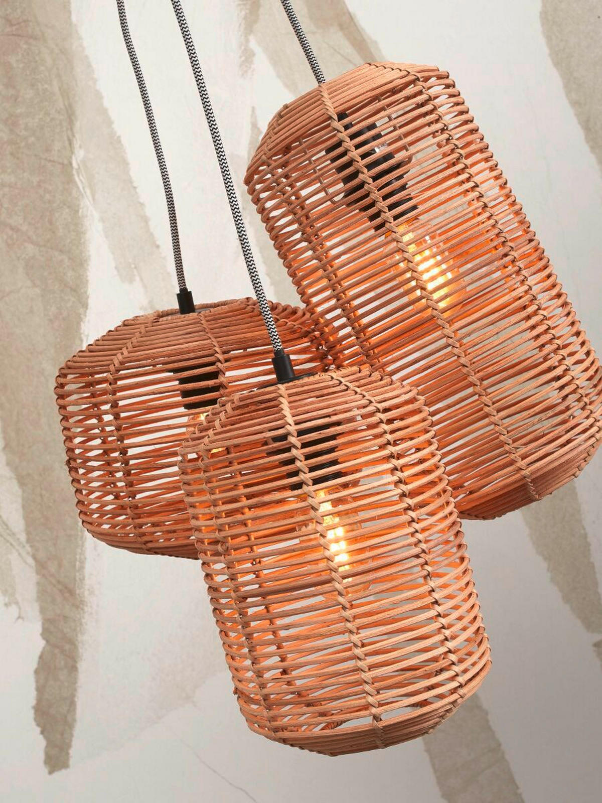 HÄNGLAMPA GOOD&MOJO 49/49/53 cm  - naturfärgad, Trend, trä (49/49/53cm) - Good & Mojo