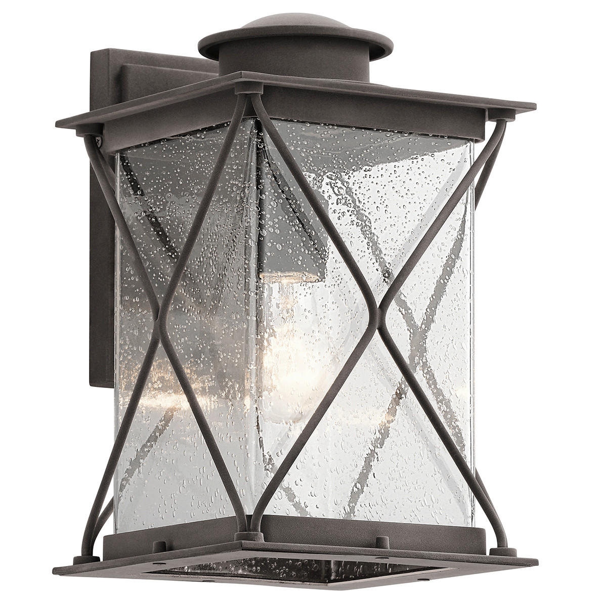 APPLIQUE EXTÉRIEURE - Zinkfarben, Konventionell, Glas/Metall (20.4/32.2/23.4cm) - Elstead Lighting