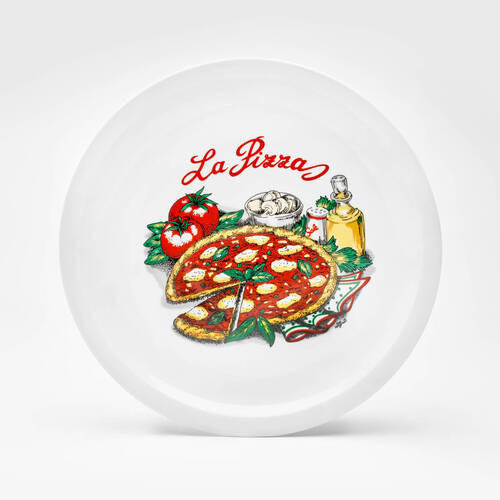PIZZATALLRIK 30 cm  - vit/multicolor, Klassisk, keramik (30cm) - Van Well