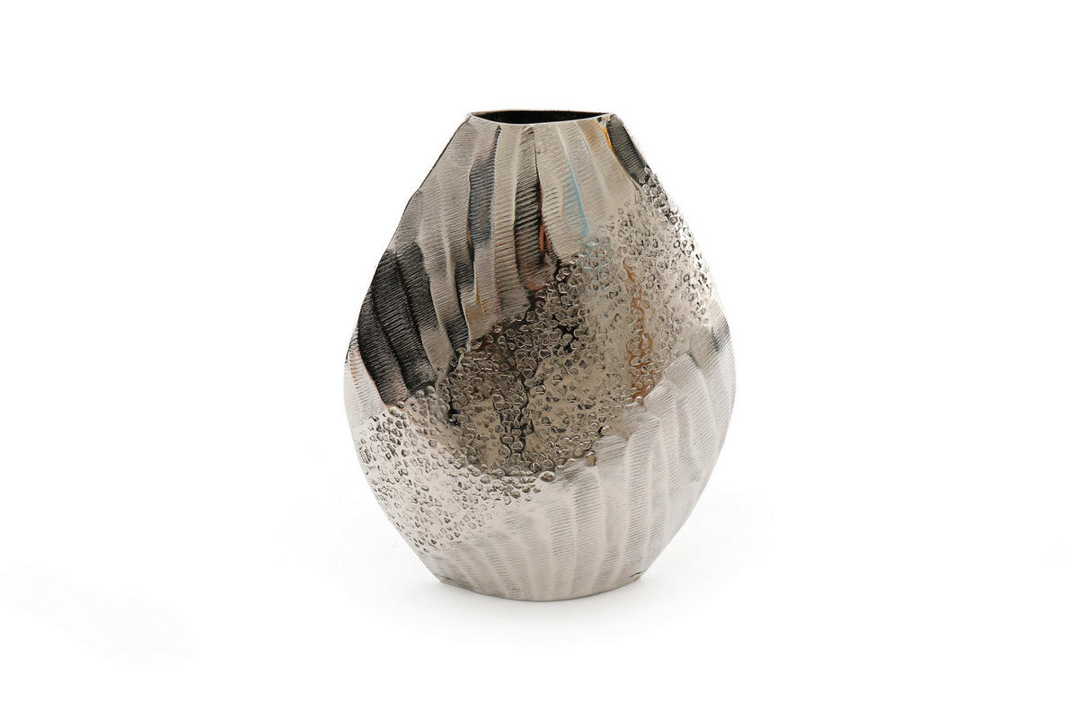 Vază 30 cm  - argintiu, Basics, metal (21/26.5/10.5cm)