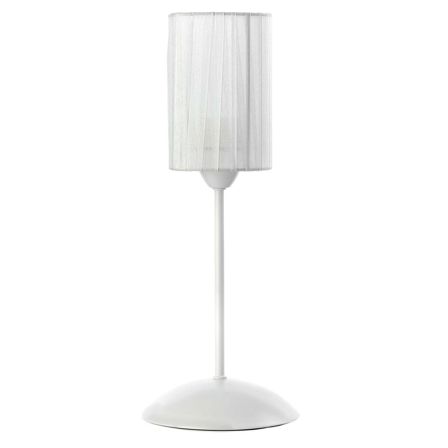 TISCHLEUCHTE 15/15/39 cm   - Weiß Hochglanz, Basics, Kunststoff/Textil (15/15/39cm)