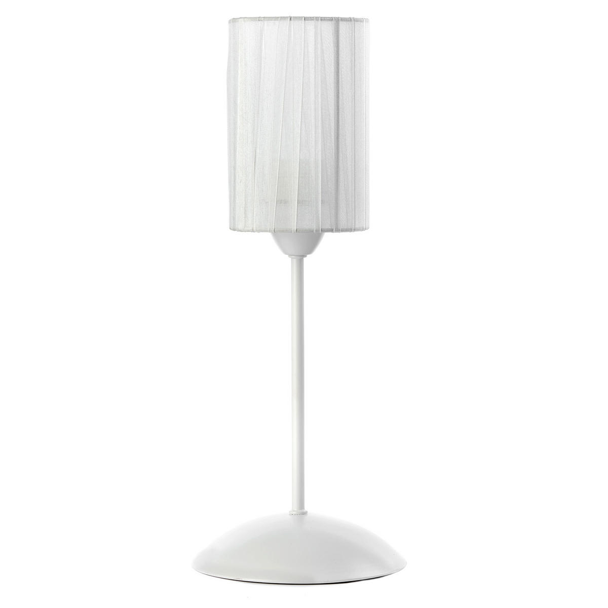 TISCHLEUCHTE 15/15/39 cm   - Weiß Hochglanz, Basics, Kunststoff/Textil (15/15/39cm)