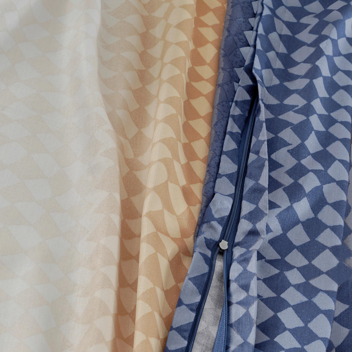BETTWÄSCHE 3-teilig Satin 200/200 cm  - Dunkelblau, Basics, Textil (200/200cm) - Florella