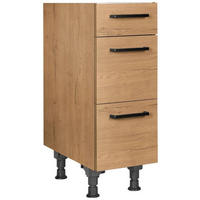 SCHUBKASTENUNTERSCHRANK 30/87/56 cm  in Eichefarben  - Eichefarben/Schwarz, MODERN, Holzwerkstoff/Metall (30/87/56cm) - Nobilia