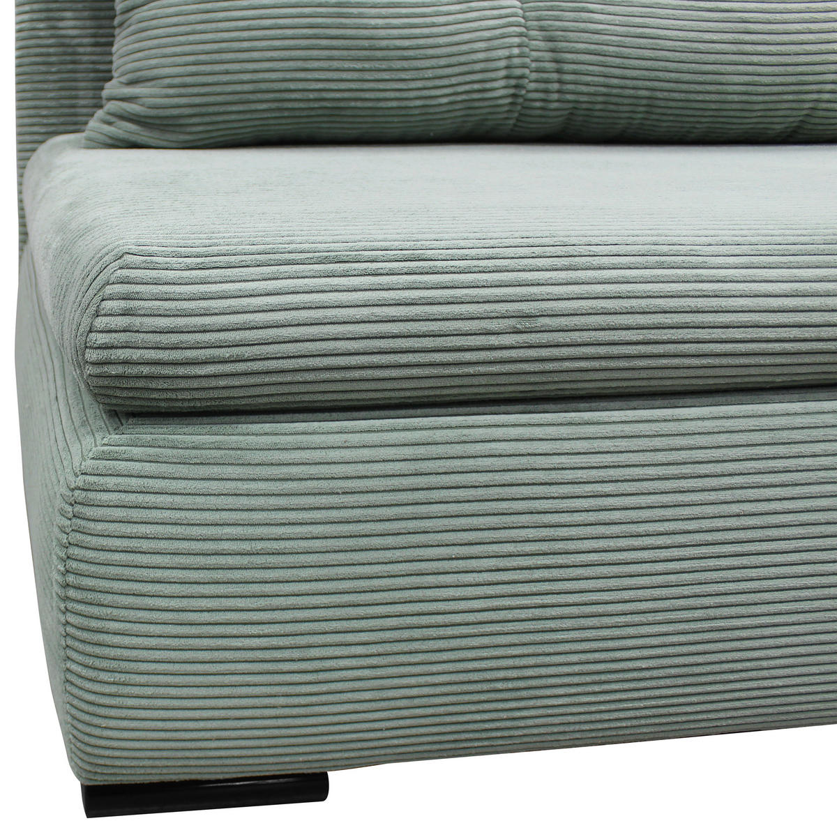 SCHLAFSOFA in Cord Grün  - Schwarz/Grün, Design, Kunststoff/Textil (154/93/85cm) - MID.YOU