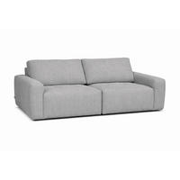 2-SITZER-SOFA MAZA Cord Hellgrau  - Hellgrau/Schwarz, Design, Textil (222/80/106cm) - Livetastic