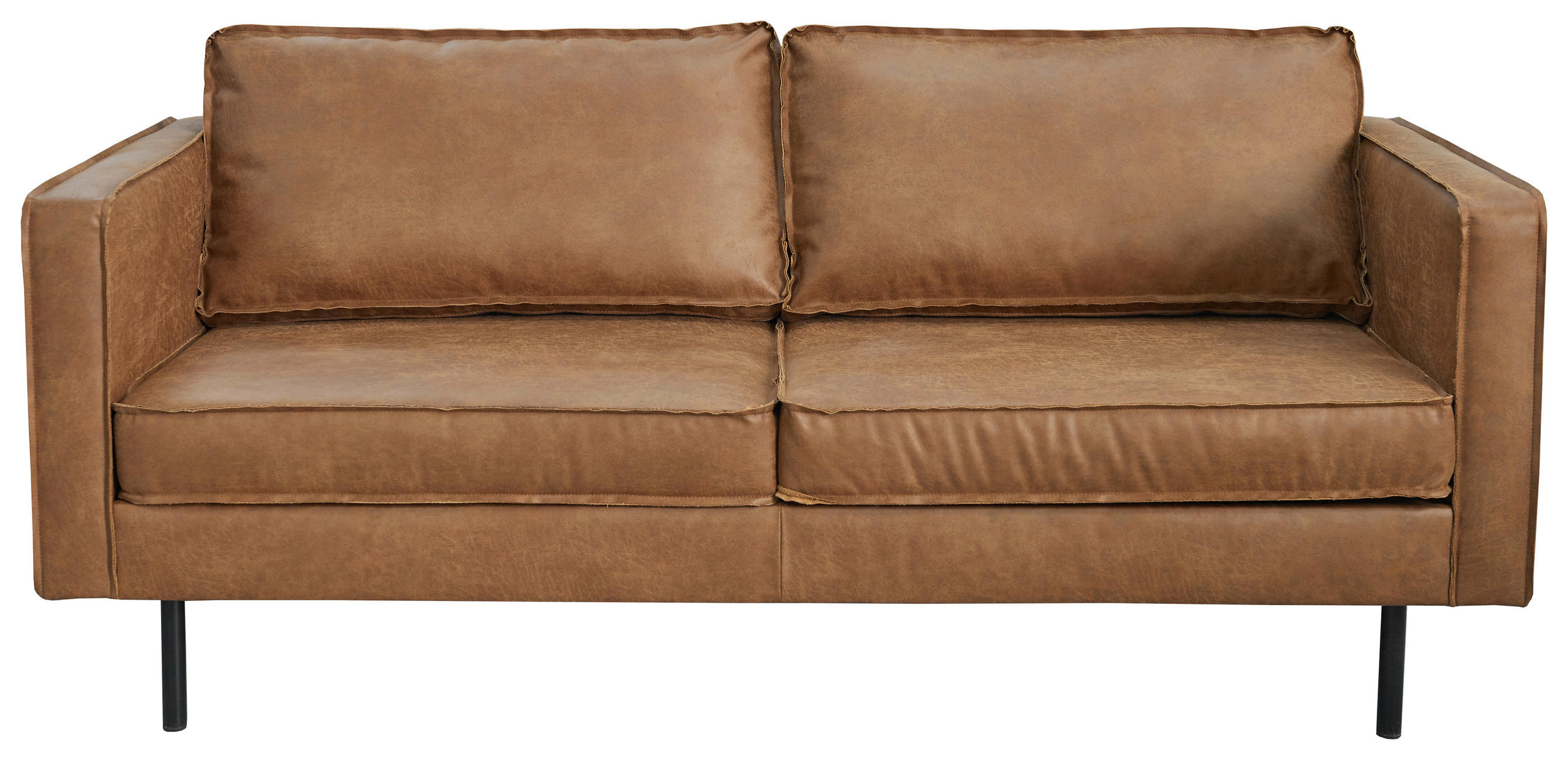 MID.YOU DVOJMIESTNA POHOVKA, hnedá, kožený vzhľad