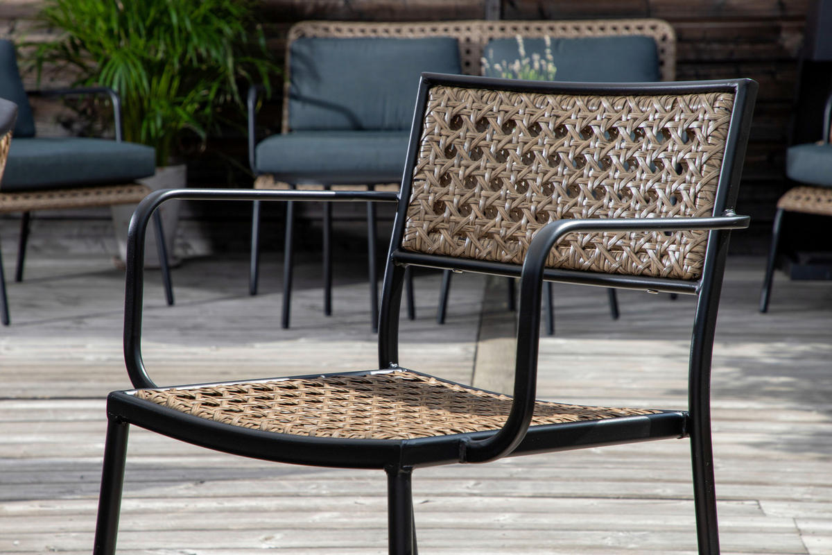 UTESTOLAR SET i metall, plast svart  - svart, Klassisk, metall/plast (56/80/59cm) - Gardenson