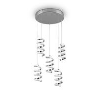 Lampă Suspendată Cu Led 150/45 cm  - culoare crom, Design, metal (150/45cm)