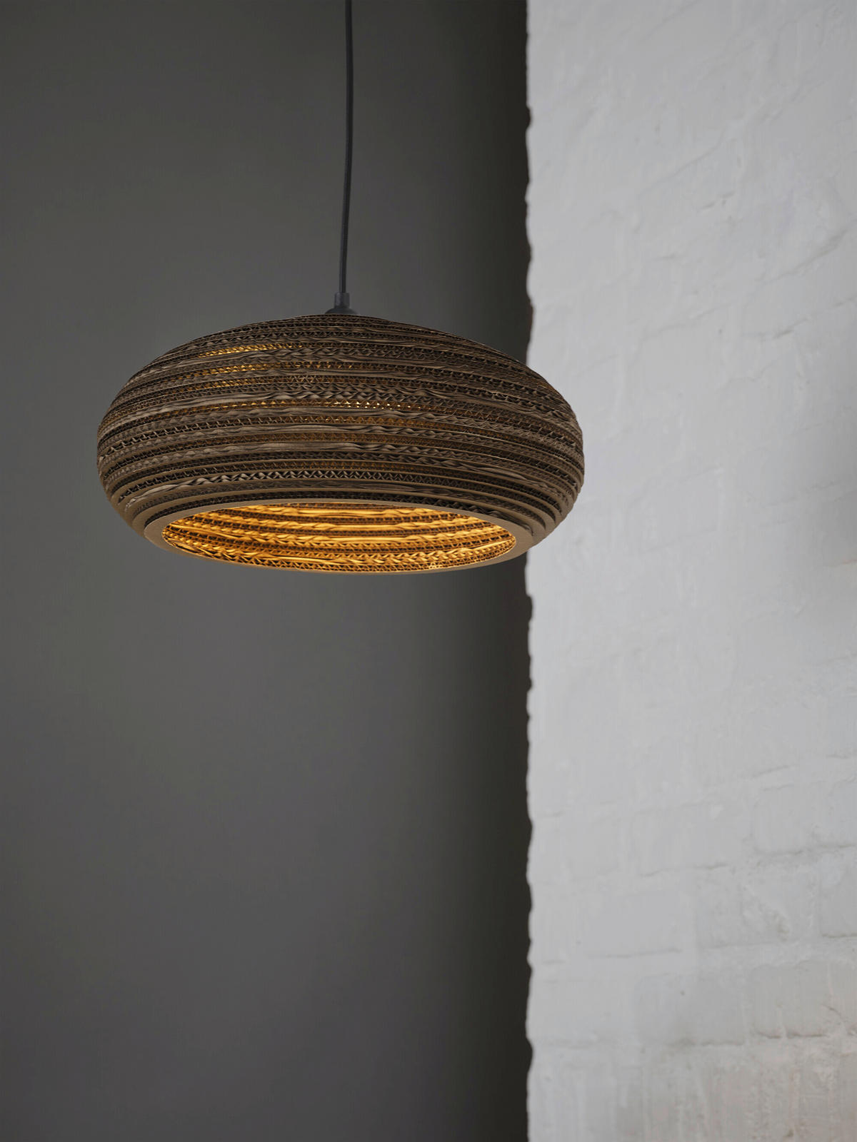 HÄNGELEUCHTE 40/125 cm  - Braun, Natur, Karton/Metall (40/125cm) - Osram