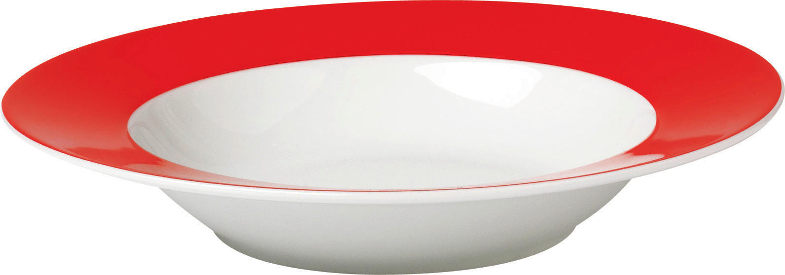 SUPPENTELLERSET VARIO 6-teilig  - Rot/Weiß, Basics, Keramik (21,5cm) - Van Well