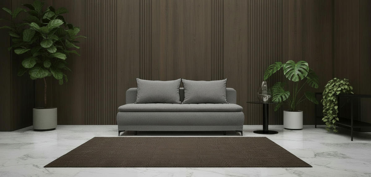 SCHLAFSOFA MOLISS in Flachgewebe Grau  - Schwarz/Grau, Basics, Textil/Metall (202/98/78cm) - Livetastic