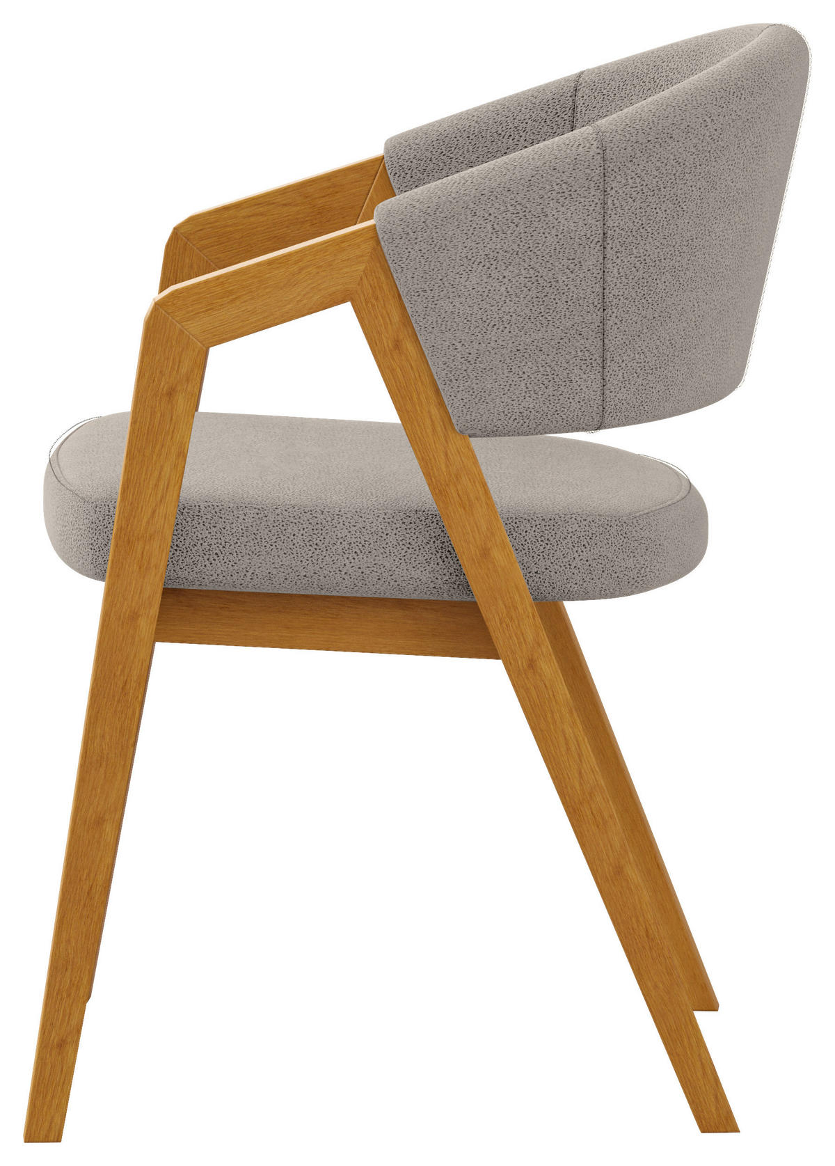 ARMLEHNSTUHL  Stoffauswahl Mikrofaser  - Hellgrau, KONVENTIONELL, Holz/Textil (59/81/60cm) - Carryhome