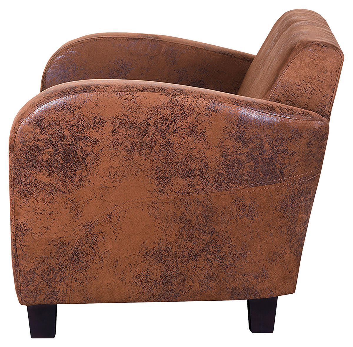 2-SITZER-SOFA in Lederlook Braun  - Dunkelbraun/Braun, Design, Textil (152/80/89cm) - Livetastic