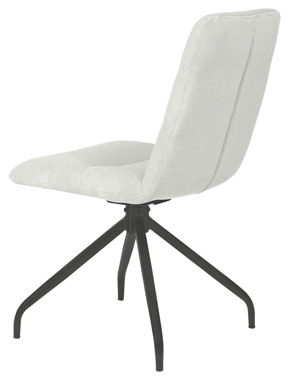 STUHL Webstoff Beige  - Beige/Schwarz, Design, Textil/Metall (50/90/63cm) - Carryhome