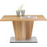 ESSTISCH Kernbuche furniert rechteckig Buchefarben, Edelstahlfarben - Edelstahlfarben/Buchefarben, KONVENTIONELL, Holz (130/85/76cm) - Xora