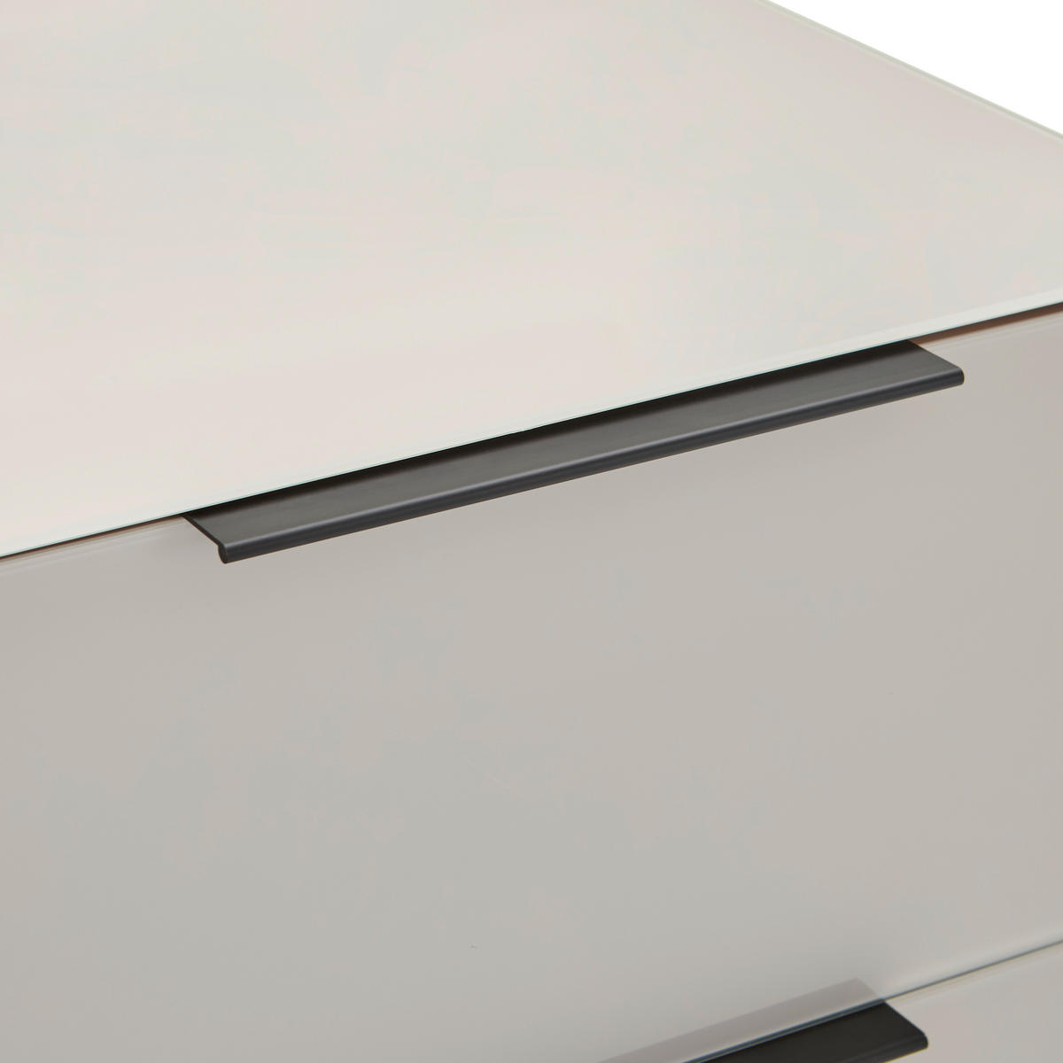 KOMMODE , 90/99,7/42 cm, 4 Schublade(n)  - Kaschmir/Schwarz, Design, Glas/Holzwerkstoff (90/99,7/42cm) - Novel