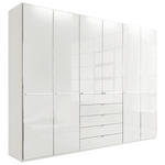 DREHTÜRENSCHRANK  in Weiß  - Chromfarben/Weiß, KONVENTIONELL, Glas/Holzwerkstoff (300/236/58cm) - Novel