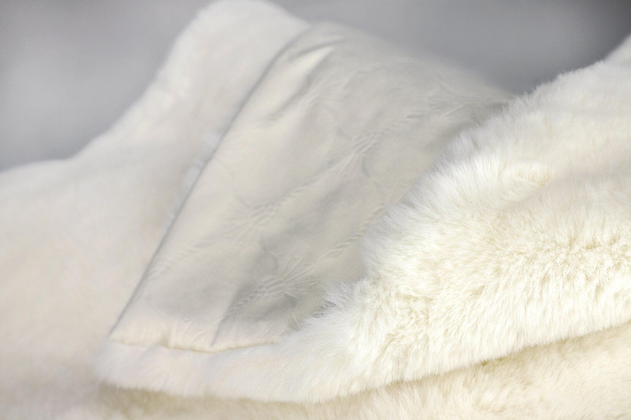 PLAID J!Chalet 130/200 cm - Creme/Weiß, Basics, Textil (130/200cm) - Joop!