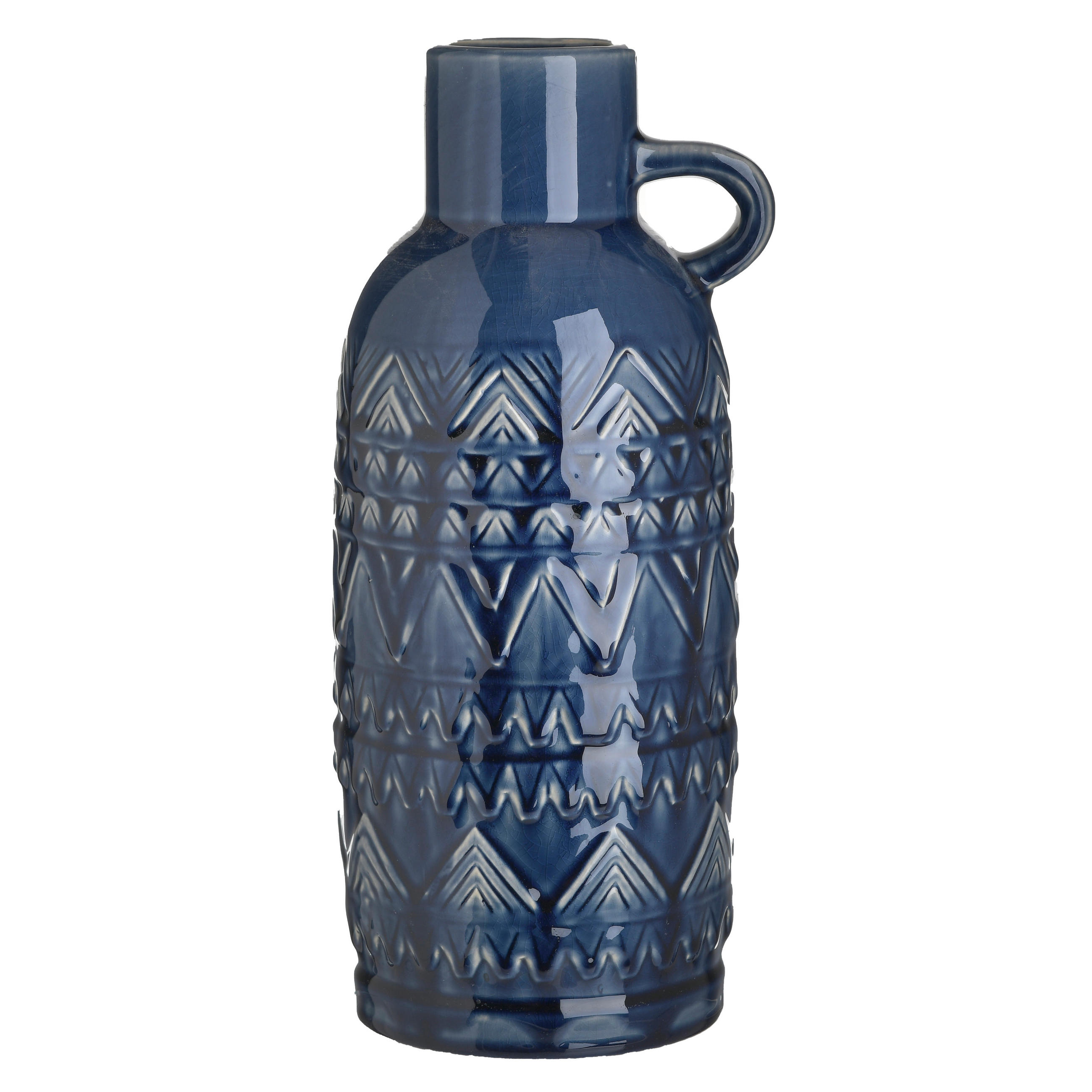 VASE 34 cm  - Blau, Trend, Keramik (15/14/34cm)
