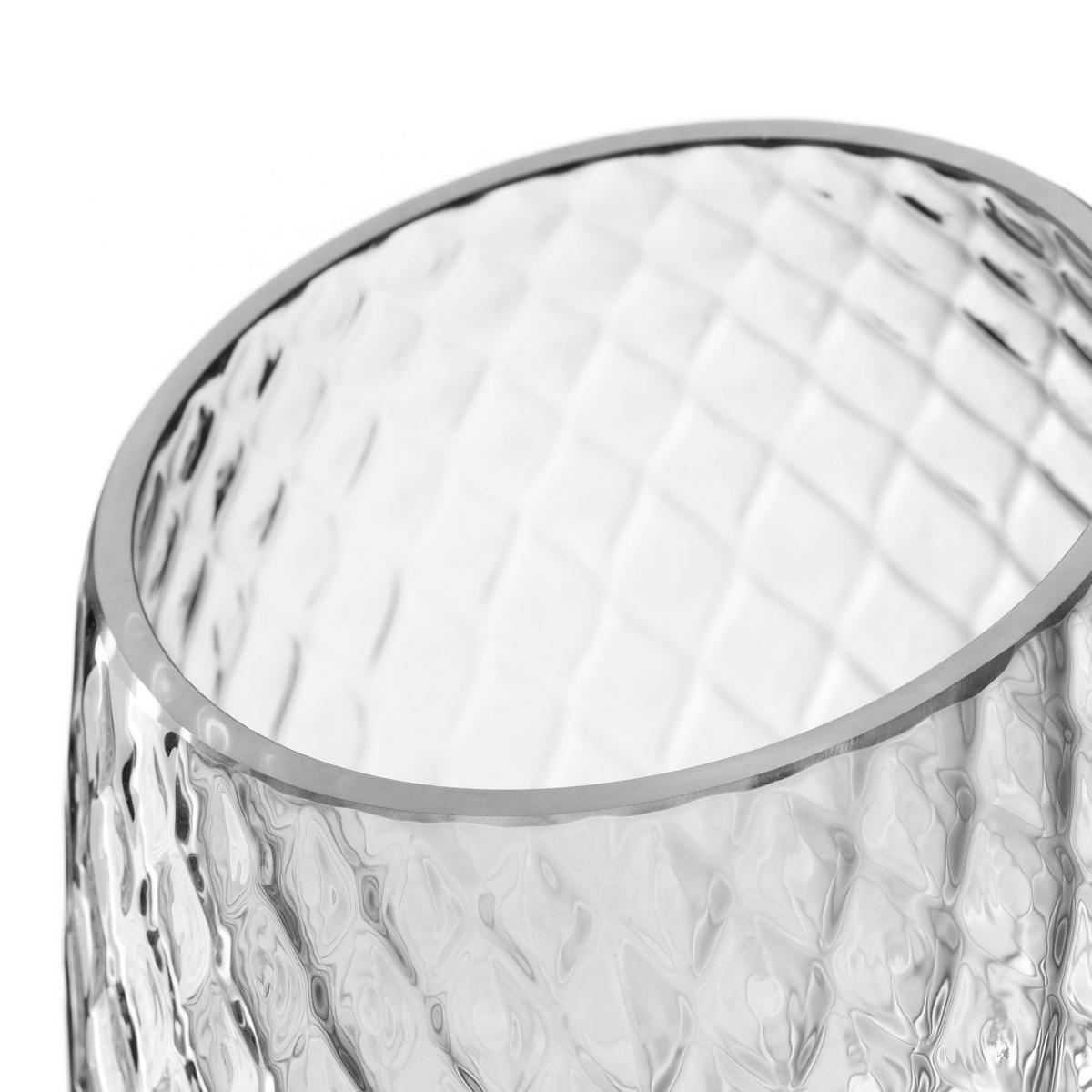 WINDLICHT - Grau, Basics, Glas (18/20/18cm) - Leonardo