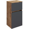 UNTERSCHRANK 40/79/35 cm   - Eiche Wotan/Silberfarben, Design, Holzwerkstoff/Kunststoff (40/79/35cm) - Held