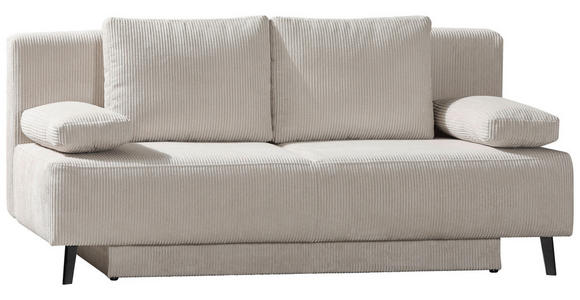 SCHLAFSOFA Cord Beige  - Beige/Schwarz, MODERN, Textil/Metall (193/85/88cm) - Novel