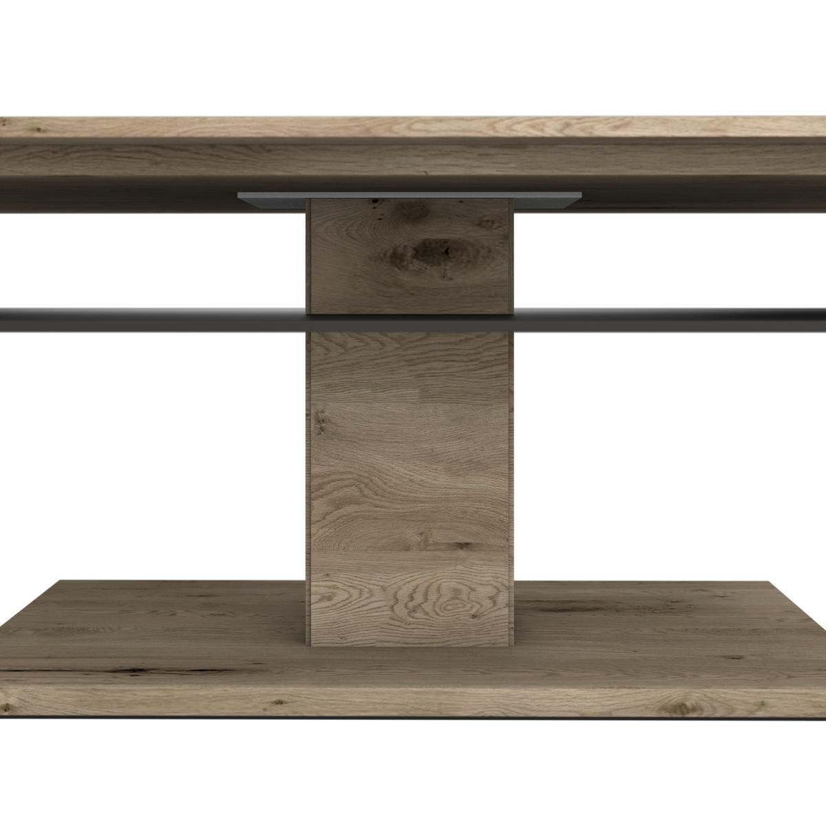COUCHTISCH Altholz, Eiche massiv Farbglas 120/75/46 cm rechteckig Anthrazit, Eichefarben  - Eichefarben/Anthrazit, Design, Glas/Holz (120/75/46cm) - Voglauer