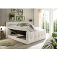 BOXSPRINGBETT 180/200 cm  in Creme  - Creme/Schwarz, Basics, Holzwerkstoff/Kunststoff (180/200cm) - Esposa