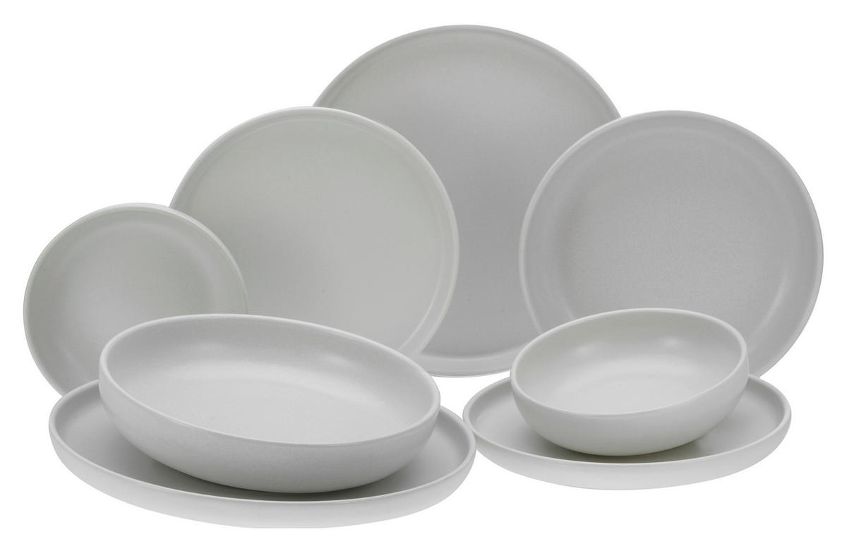 TAFELSERVICE Uno offwhite 8-teilig  - Creme, Basics, Keramik - Creatable