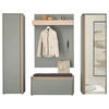 GARDEROBE 5-teilig  in 230/200/40 cm  - Eichefarben/Salbeigrün, Design, Glas/Holzwerkstoff (230/200/40cm) - Modante