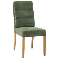 SZÉK fa, textil tölgyfa, sötétzöld  - sötétzöld/tölgyfa, Konventionell, textil/fa (47/95/64cm) - Cantus
