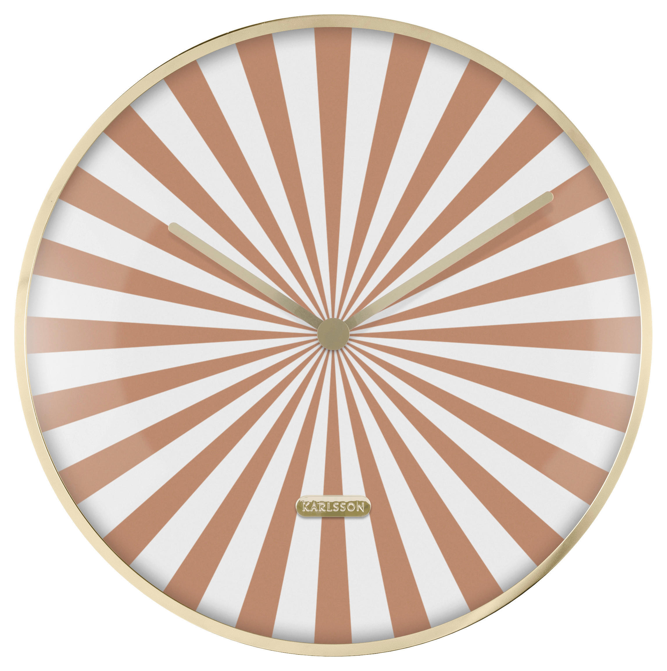 WANDUHR Candy Swirl Braun, Weiß 40/40/1 cm  - Braun/Weiß, Basics, Metall (40/40/1cm) - Karlsson