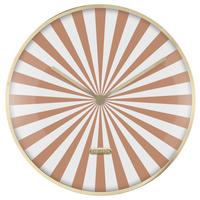 WANDUHR Candy Swirl Braun, Weiß 40/40/1 cm  - Braun/Weiß, Basics, Metall (40/40/1cm) - Karlsson