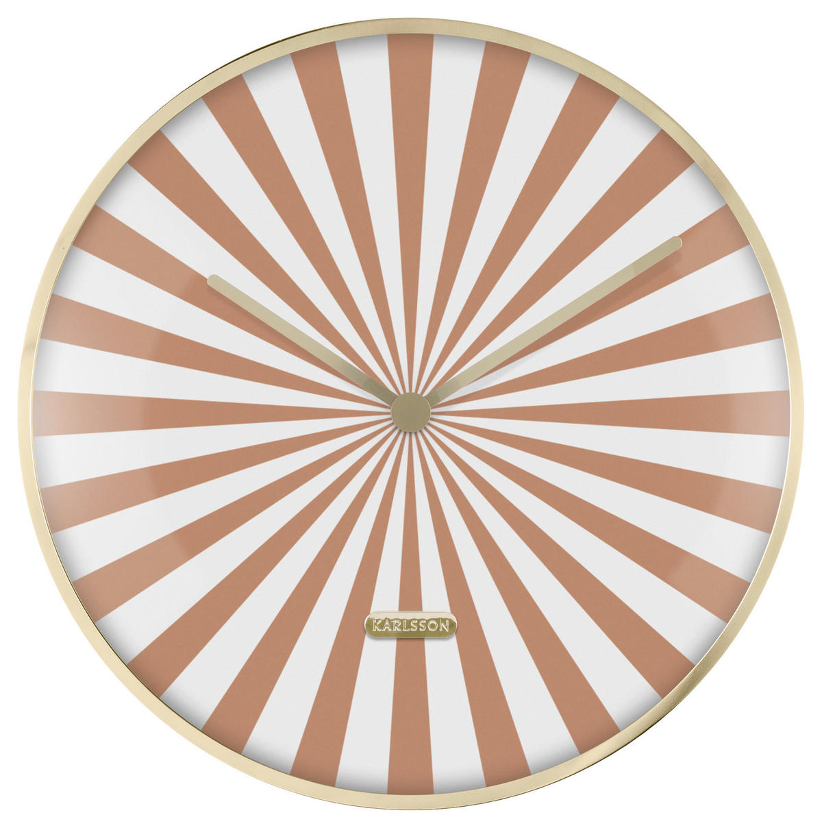 WANDUHR Candy Swirl Braun, Weiß 40/40/1 cm  - Braun/Weiß, Basics, Metall (40/40/1cm) - Karlsson